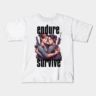 Ellie and Dina ensure survival Kids T-Shirt